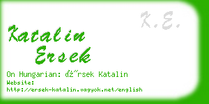 katalin ersek business card